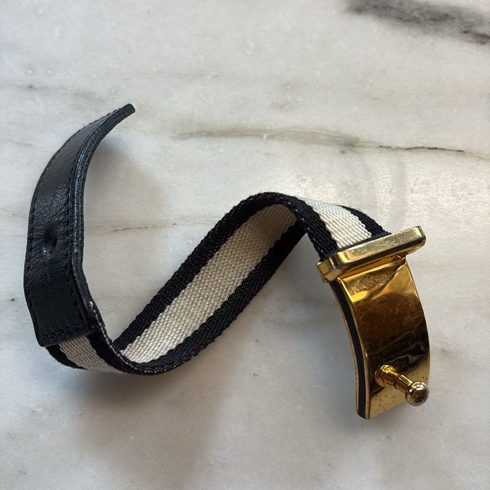 Marni bracelet, fabric with leather and metal hardware/closure, small. - Picture 9 of 16
